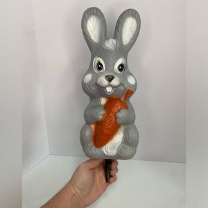 VINTAGE 12.5” ART LINE RABBIT BUNNY BLOW MOLD PLASTIC YARD ORNAMENT OUTDOOR